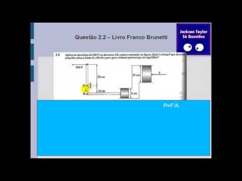 Questão 2.2 Mecânica dos fluidos - Estática dos fluidos(Brunetti)