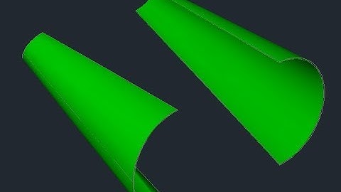 3D Truncated eccentric round section with Autocad