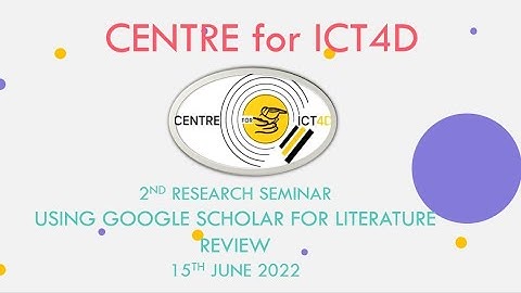 How to use Google Scholar for Academic Research