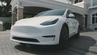 Taptes Tesla Model Y White Seat Covers
