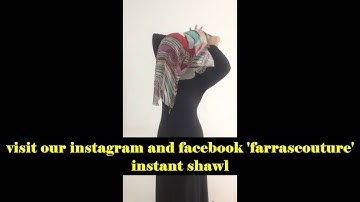 cara mudah pakai instant shawl farrascouture video