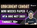 Nta ugc net 2021  unacademy combat mini mocks paper1  target 70  by aditi sharma