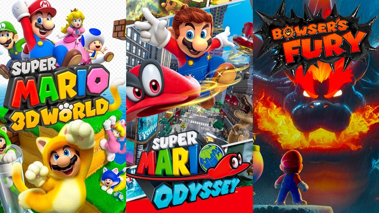 Super Mario 3D World + Super Mario Odyssey + Bowser's Fury - 100