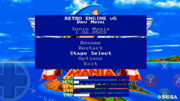 (OUTDATED) Development menu for Sonic Mania Plus on Android Exagear Windows emulator with tutorial!