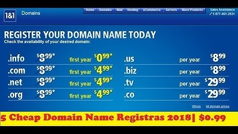 5 Cheap Domain Name Registras 2018| $0.99 per Domain Name