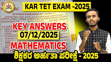 KARTET 2025 Key answers 7/12/25 | Mathematics | Maths With Mueen #tet #keyanswers