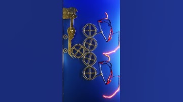 Mechanical 3D Art inspired by @Polyfjord #3dart #3danimation #particlesystem #blender3d #polyfjord