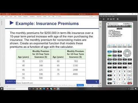 Exponential Modeling with TI 83 or TI84