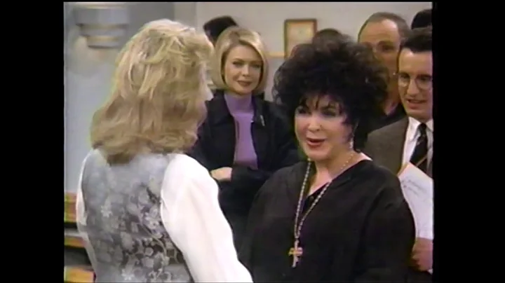 Elizabeth Taylor guest appearance on "Murphy Brown" 1996--Candice Bergen, Faith Ford, Grant Shaud