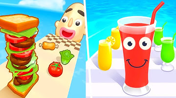 Sandwich Runner | Juice Run - All Level Gameplay Android,iOS - NEW APK MEGA UPDATE Best Games Videos