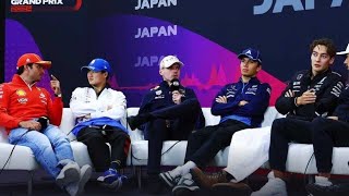 2024 Japan GP Pre-race Press conference | Verstappen, Sainz,  Russell, Albon, Gasly, Tsunoda
