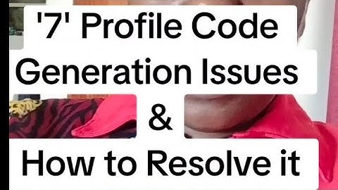 How to Resolve JAMB Profile Code Generation Issues