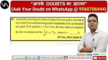 A particle is moving in a circle of radius 50 cm in such a way that at any instant the normal and