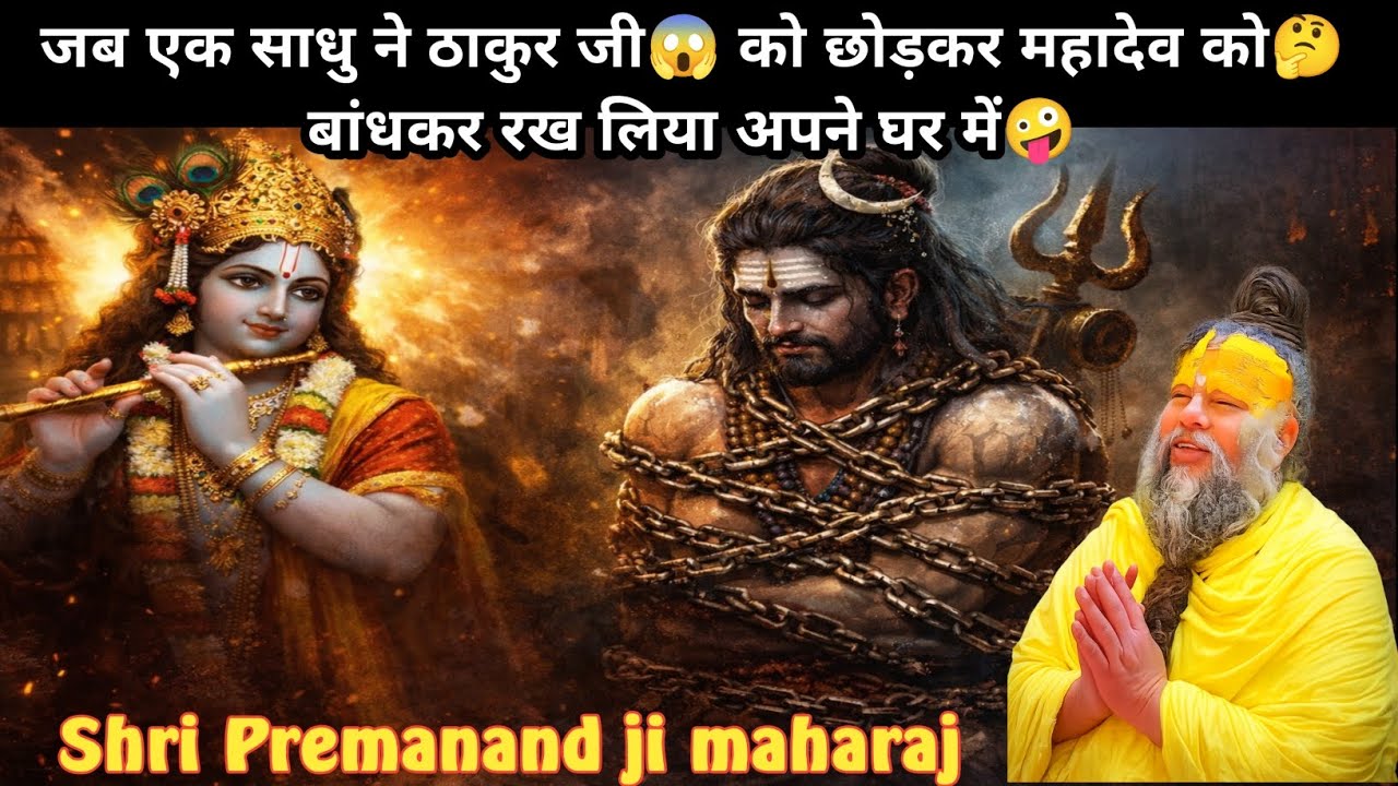 जब एक साधु ने ठाकुर जी😱 को छोड़कर महादेव को🤔 बांधकर रख लिया अपने घर में🤪 | Shri Premanand Ji |