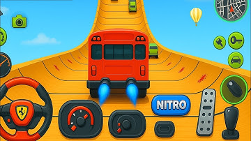 Crazy Bus Mega Ramp Impossible Racing Bus Stunts Impossible Tracks Android Gameplay | Darcrays Play