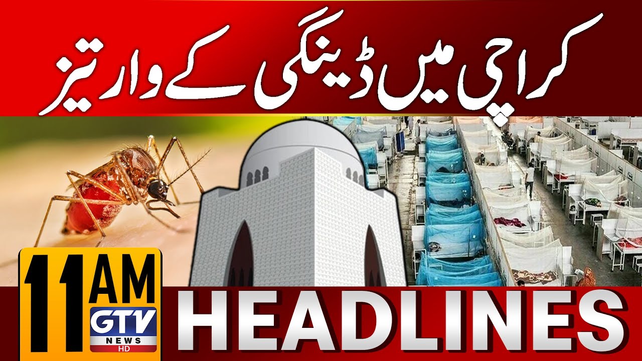 Dengue Outbreak Intensifies in Karachi | 11 AM News Headlines | GTV News