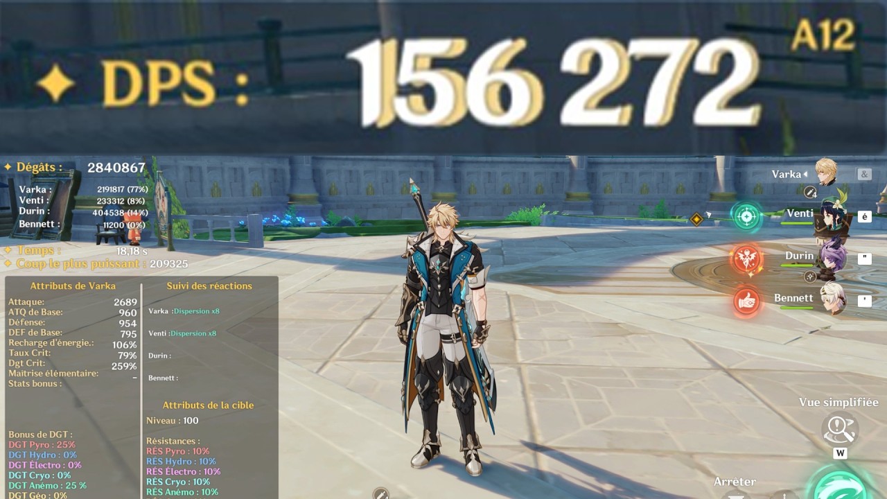 Varka C0 - 156k DPS (Special Combo)