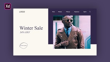 Fashion [E-commerce] Website Design Tutorial in Adobe XD | Web design Speed art for beginners