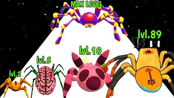 Inscet Evolution vs Spider Train 3D (Merge Master) - Sastifying Asmr Gameplay, Max Level
