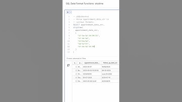 SQL Date Format Function: strptime