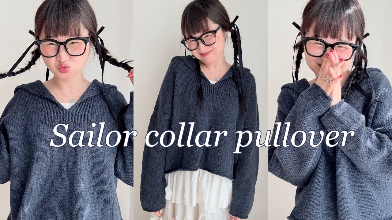 Sailor Collar Pullover that I make in my size. [Twitter Log #14