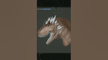 Sculpting Dinosaur 😈 #shorts #blender #sculpting