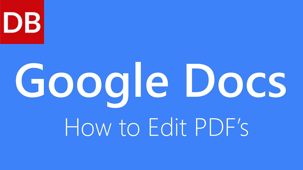  Update  How to Edit a PDF | Google Docs Tutorial