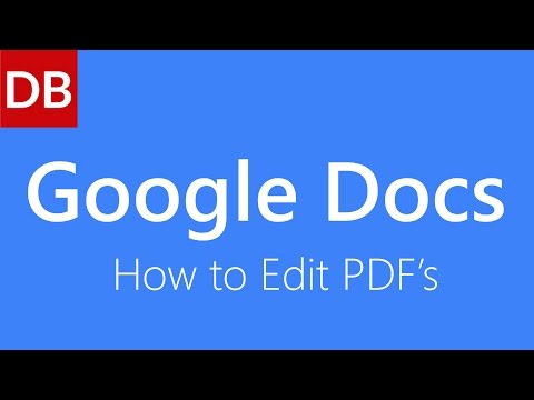 How to Edit a PDF | Google Docs Tutorial