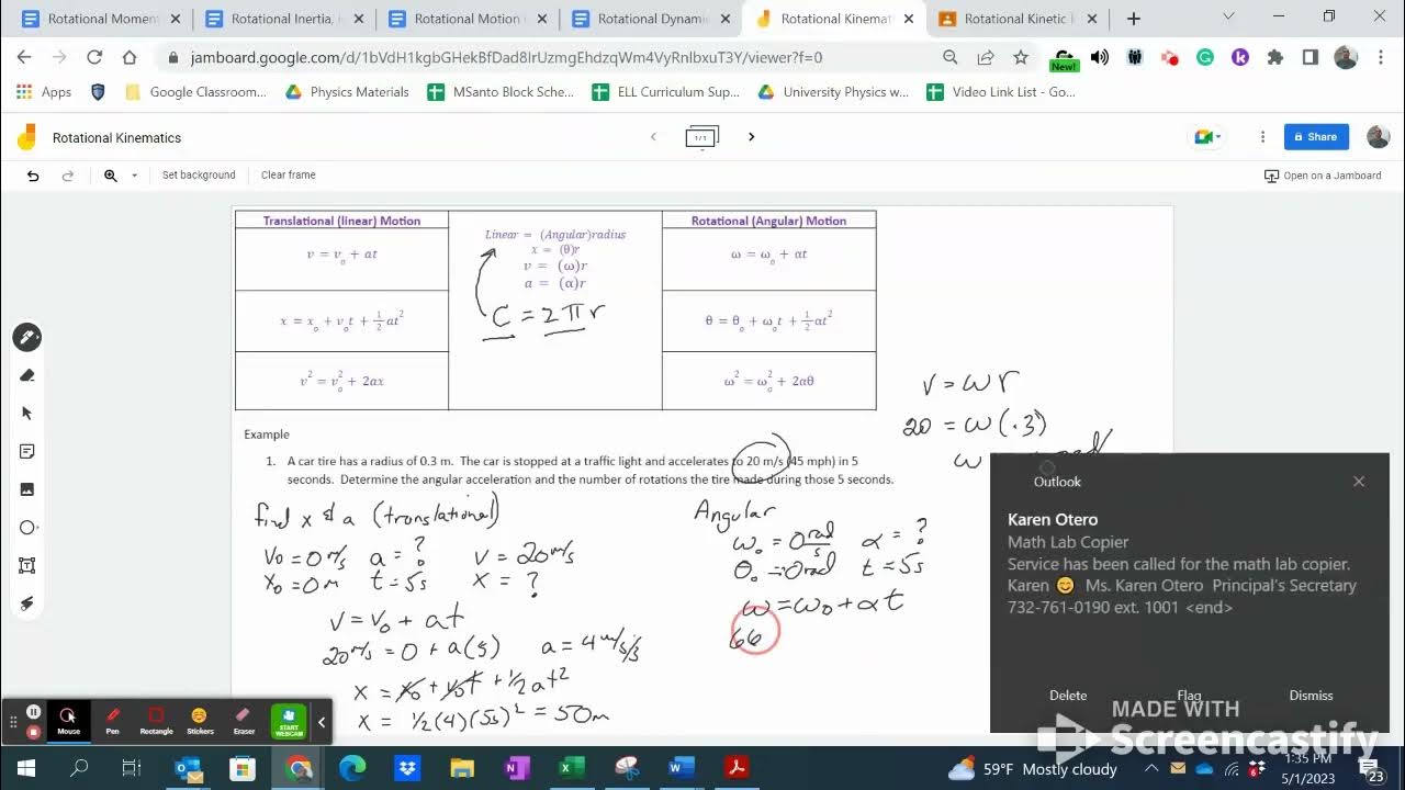 Angular Kinematics Example Problem - YouTube