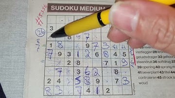 Faster than 15 min for this 1⭐️ Sudoku (#5356) Medium Sudoku puzzle 10-20-2022 (No Additional today)
