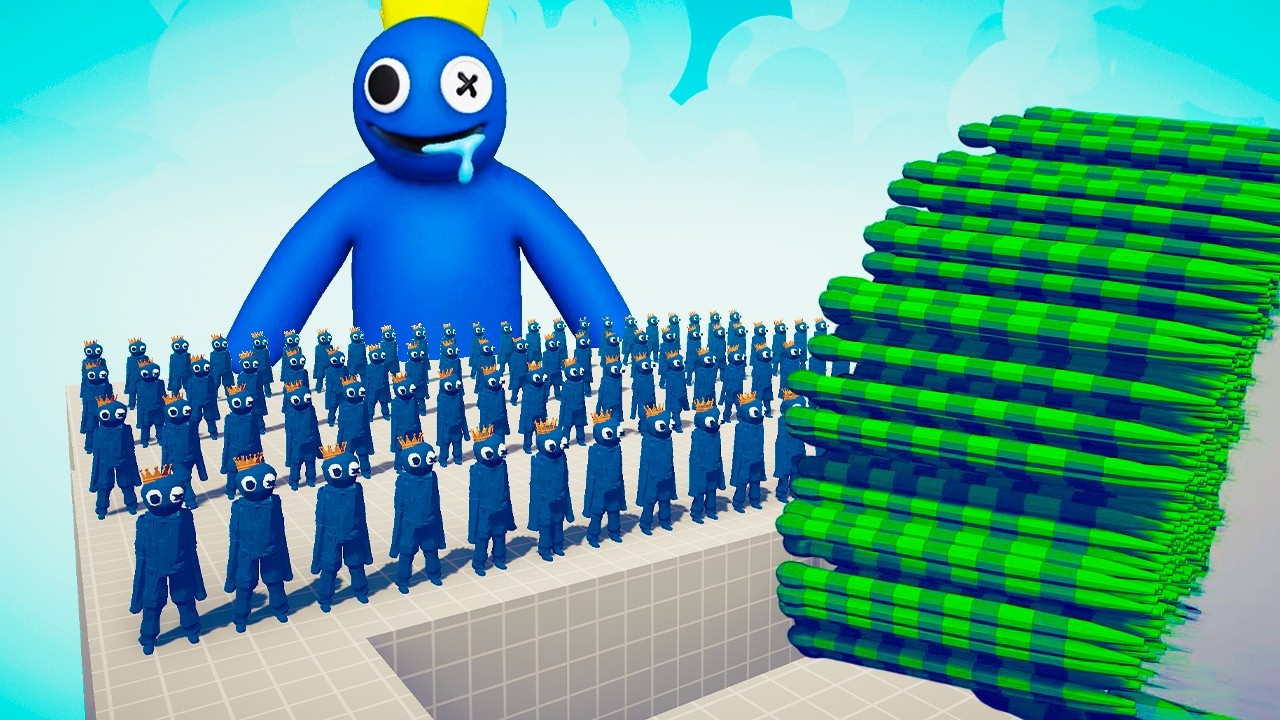 200x BLUE RAINBOW FRIENDS vs 3x EVERY GOD - Totally Accurate Battle Simulator TABS