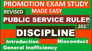 DISCIPLINE: GENERAL INEFFICIENCY, MISCONDUCT -REVISED PUBLIC SERVICE RULES PROMOTION EXAM MADE EASY