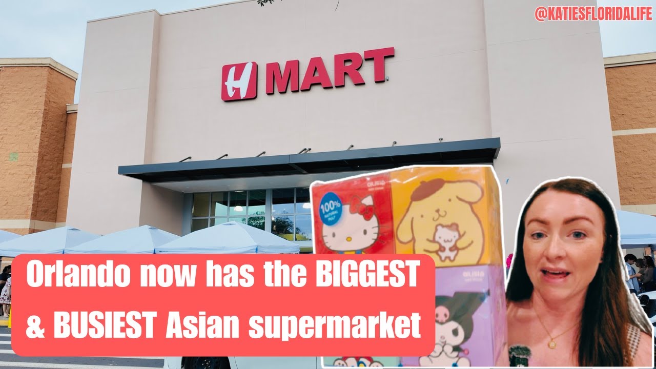 H MART | Новый самый большой и оживленный азиатский супермаркет в Орландо | Видеоблог о покупках ...