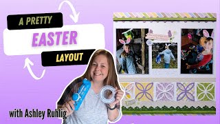 Easter Scrapbook Page with Spring Themes
