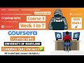 Cryptography & Cybersecurity Quiz Answers | Coursera Week 1-7 🔐