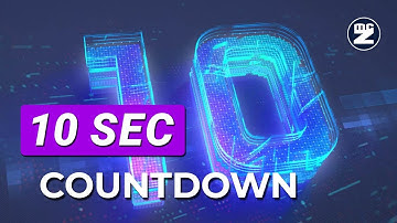 ⏳ 10 Seconds Countdown Timer with Voice & Music | Digital Background Intro 🎶