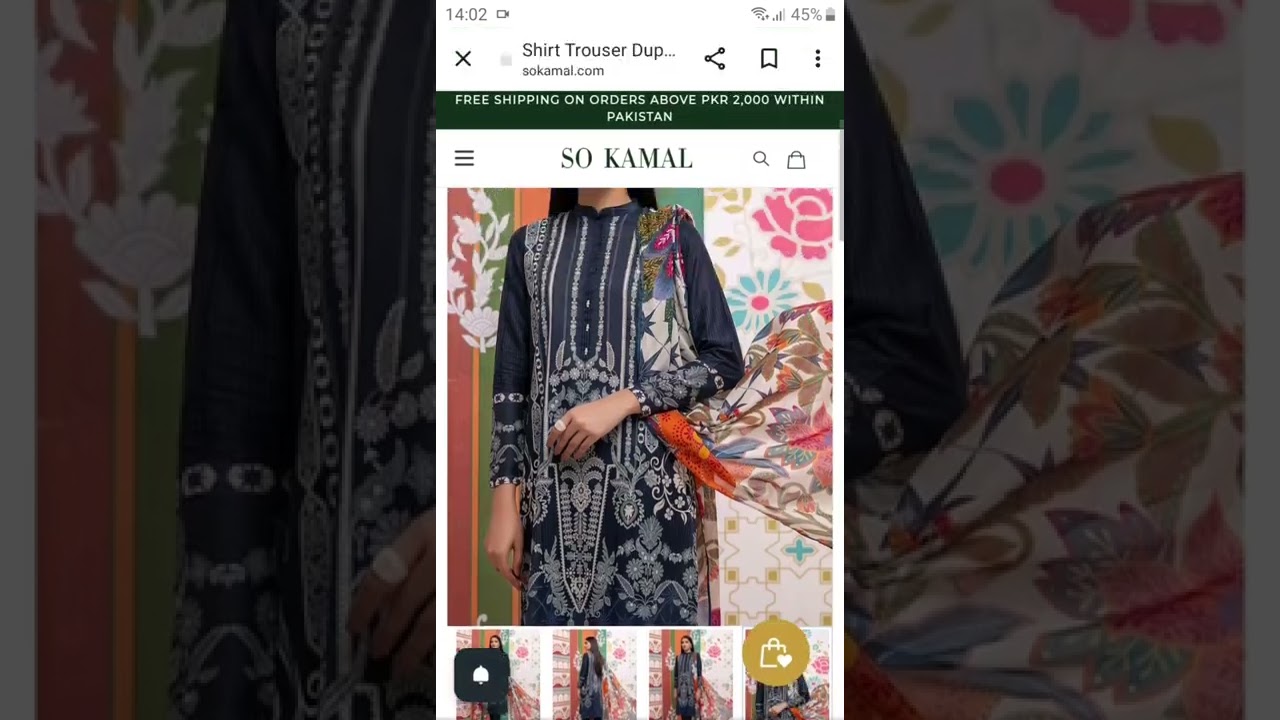 so kamal stitched lawn suit 