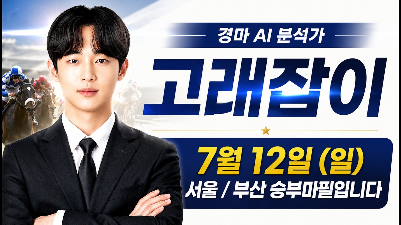 7월 12일 (일) 서울, 부산 승부마필을 알려드립니다 / 경마 Ai 분석가 고래잡이