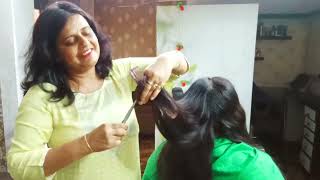 Uniform multi steps haircut in long hair /change your face look with layers haircut / Seema Jaitly screenshot 3