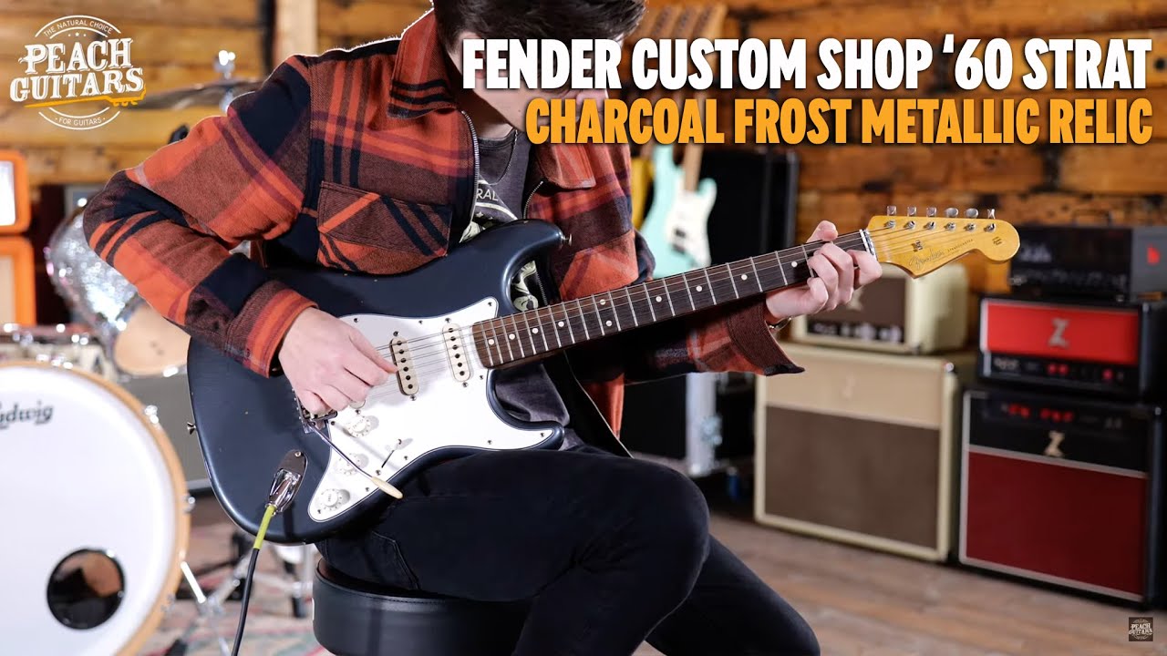 No Talking...Just Tones | Fender Custom Shop '60 Strat Journeyman Relic Charcoal Frost Metallic Used