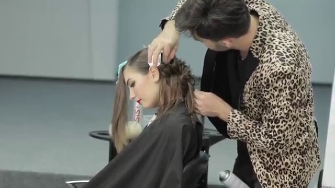 hairdo by Farrukh Shamuratov seminar in Moscow