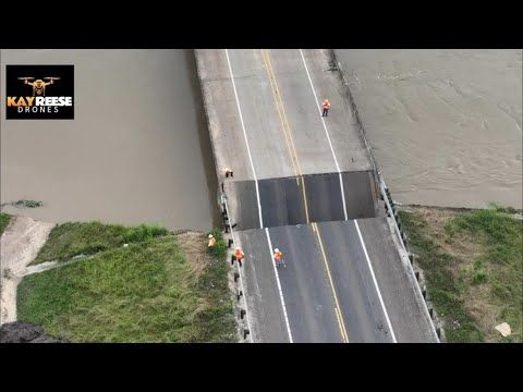 Drone video shows
