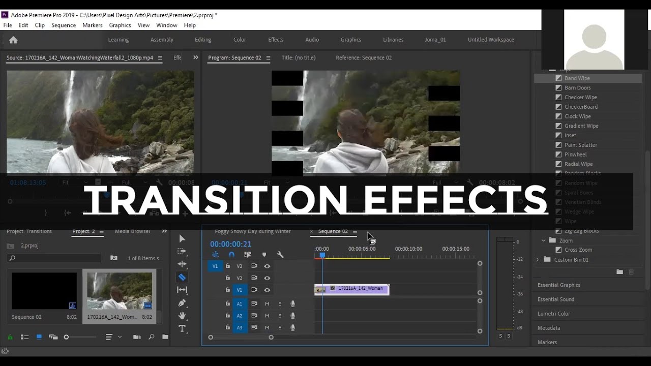 adobe premiere pro video transition effects