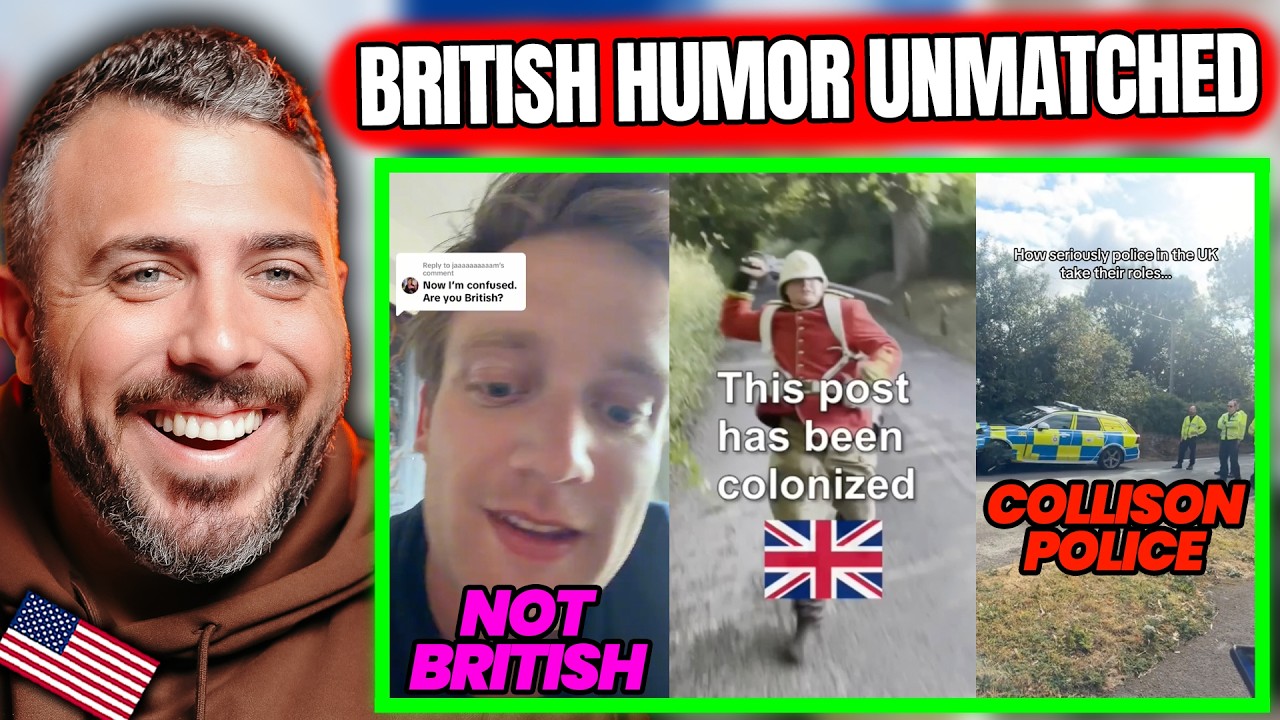 American Reacts to British Humor 😂