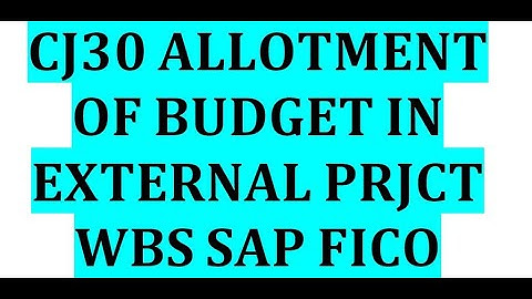 how to allot the budget in external project using CJ30 in SAP FICO
