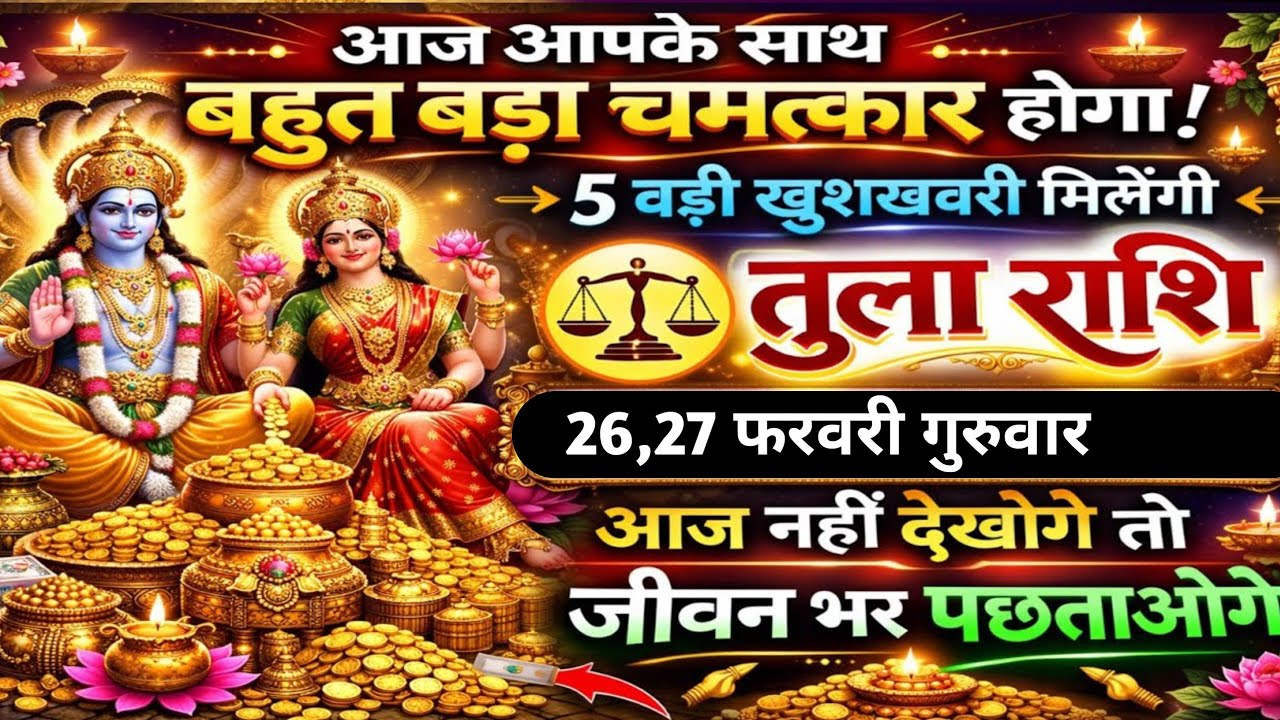 आज के दिन 2 शुभ घटना होने वाली है तुला राशि 25 फरवरी बुधवार आज होगा बहुत बड़ा चमत्कार#horoscope 
