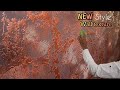 Wall putty art and craft | metalic design for wall | putty texture painting | 3D design