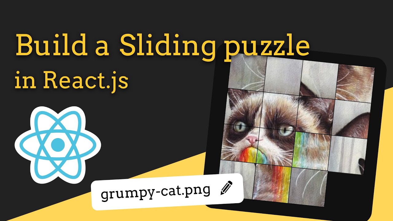 React.js Tutorial - Sliding Puzzle Game with Custom Image