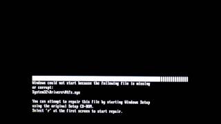 Windows XP NTFS.SYS Not Found