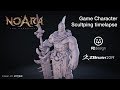 Game character sculpting timelapse   IWOBI   shark warrior from NOARA